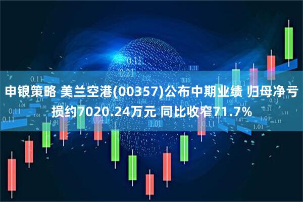 申银策略 美兰空港(00357)公布中期业绩 归母净亏损约7020.24万元 同比收窄71.7%